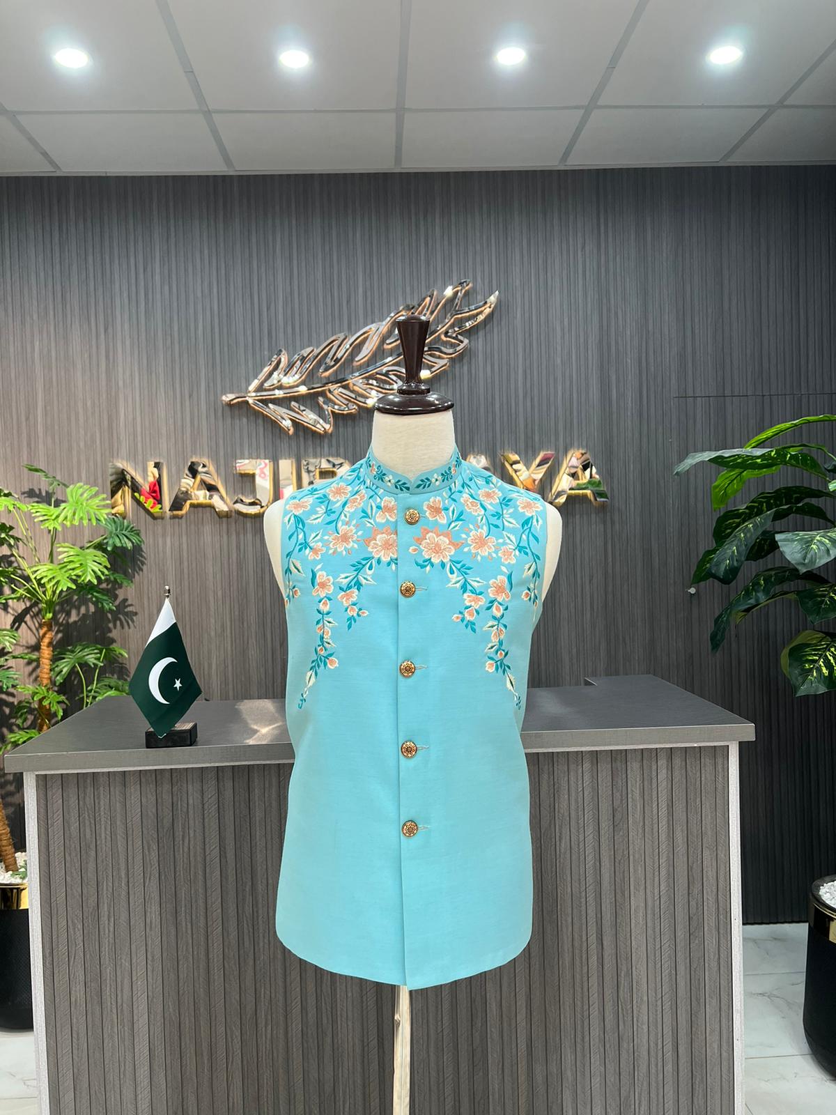 Ferouzi Printed Waist Coat For Men's