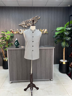 Grey Elegant Waist Coat For Men's