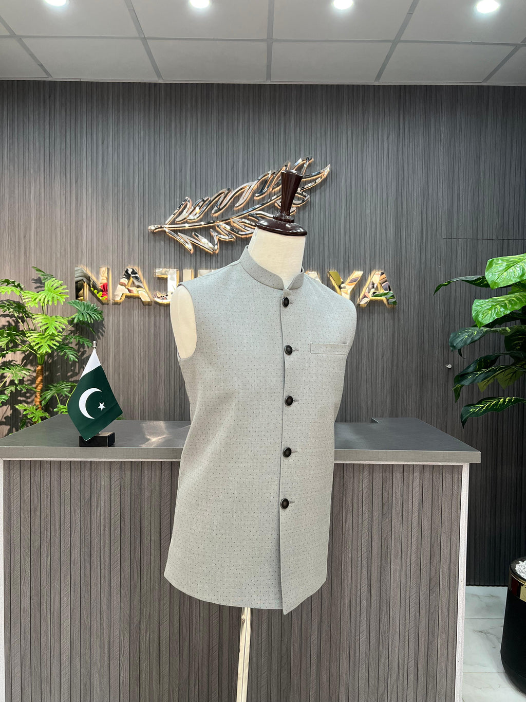 Grey Elegant Waist Coat For Men's
