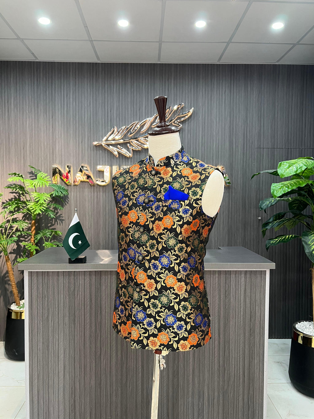 Multi Printed Waist Coat For Men's