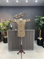 Beige Printed Waist Coat For Men's
