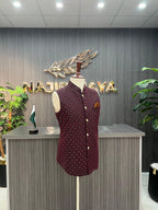 Maroon Waist Coat For Men's