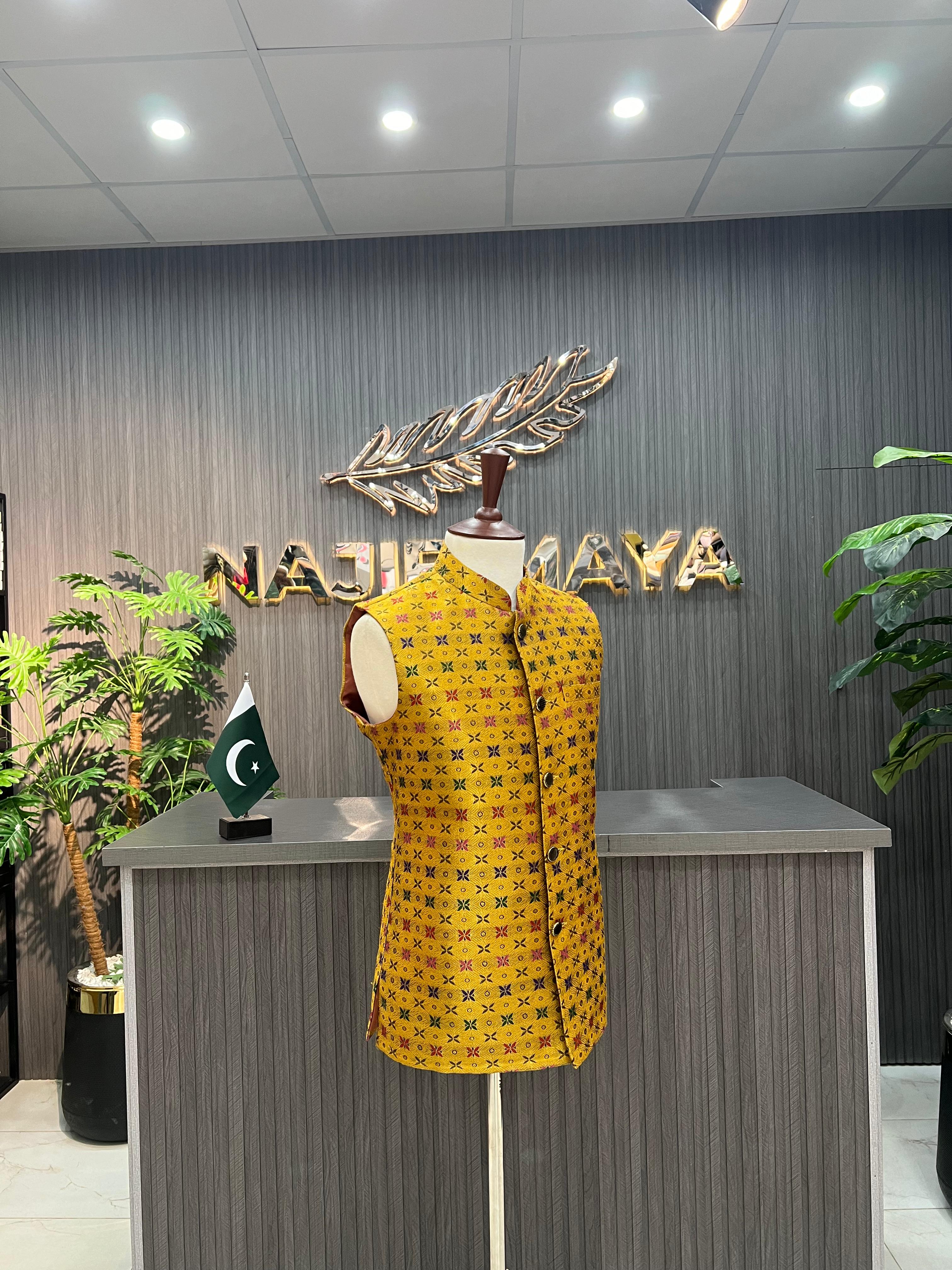 Printed Waist Coat For Men's
