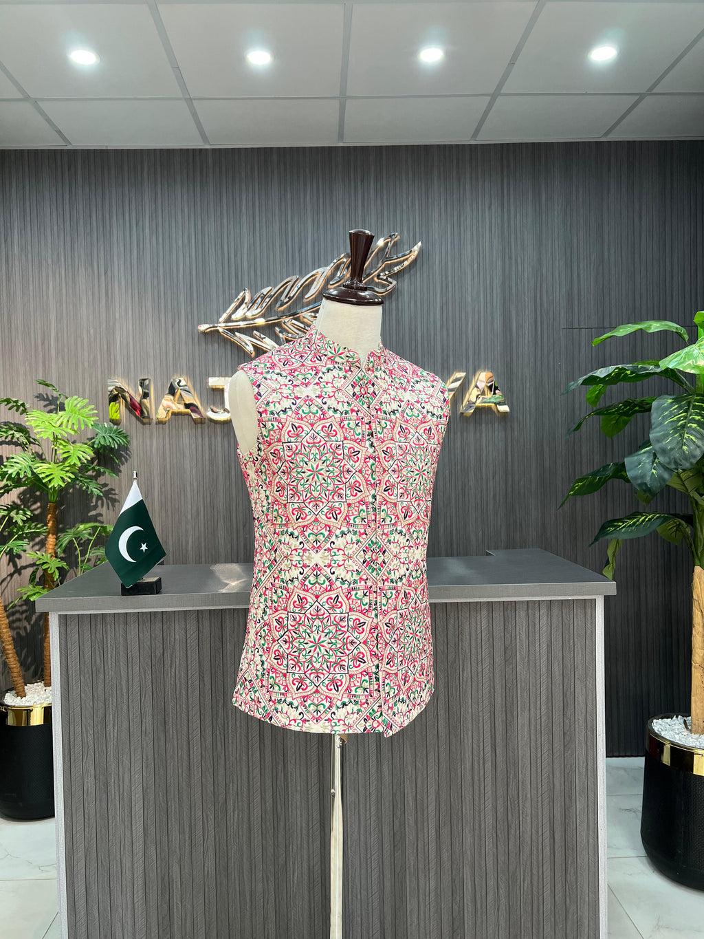 Multi Embroidery Waistcoat For Men's