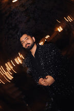 Black Stylish 2Pec Coat Pent For Men's
