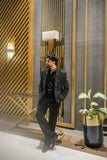 Black Stylish 2Pec Coat Pent For Men's