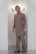 Load image into Gallery viewer, Grey Kurta With Bell Bottom Pajama For Men's