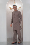 Grey Kurta With Bell Bottom Pajama For Men's