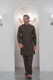 Green Kurta With Bell Bottom Pajama For Men's