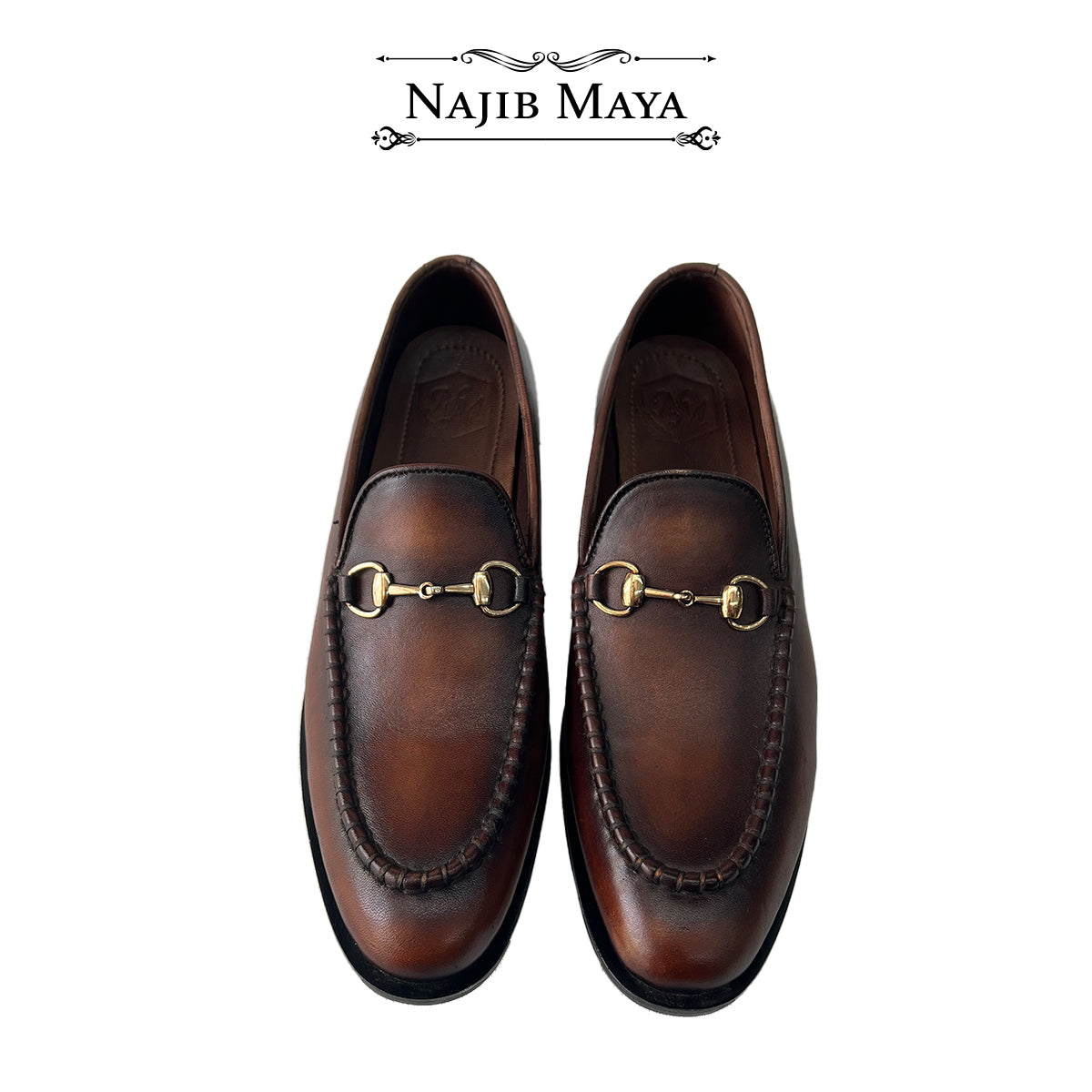 Basic Brown Two Tone Shoes For Men's Main image