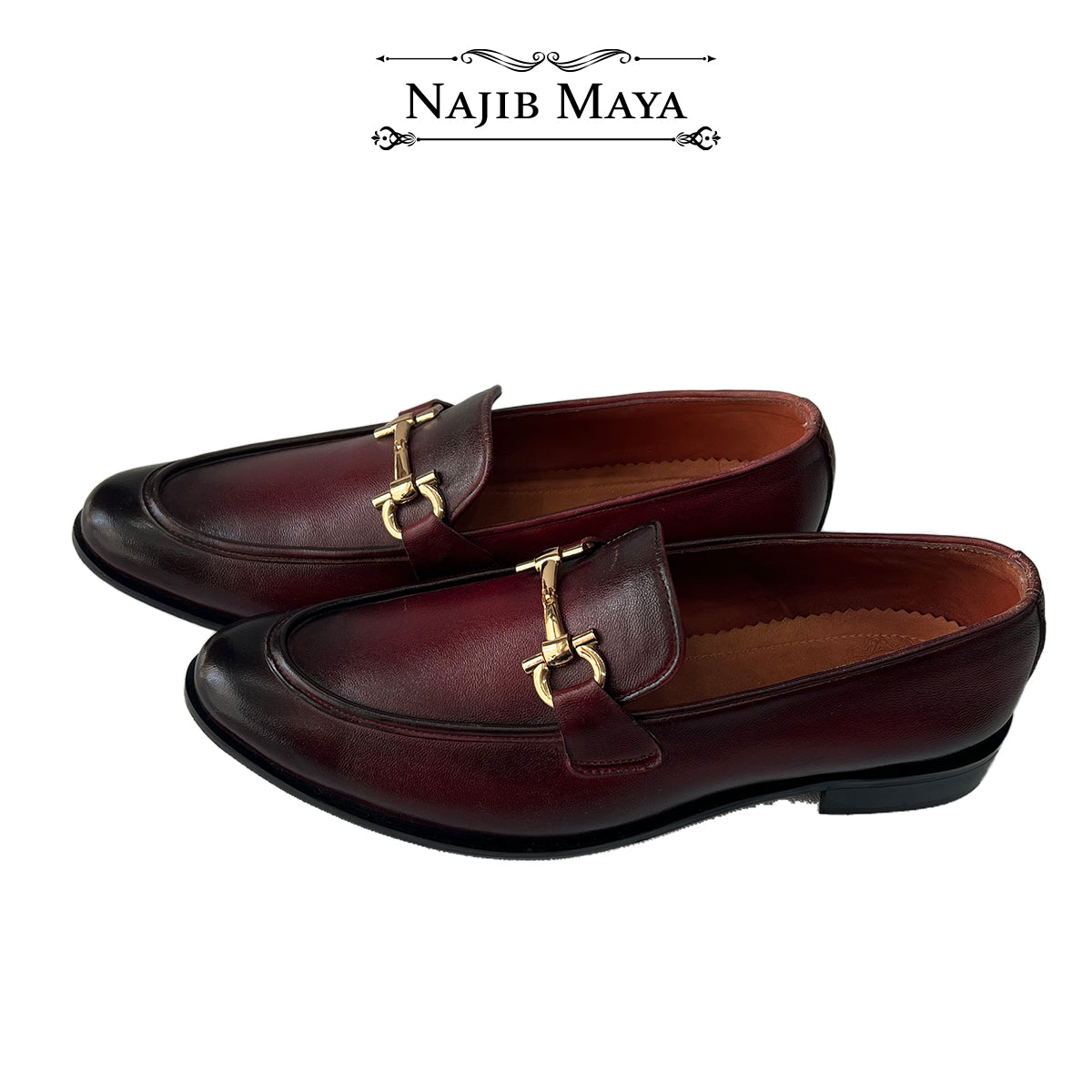 Mahroon Two Tone Shoes For Men's
