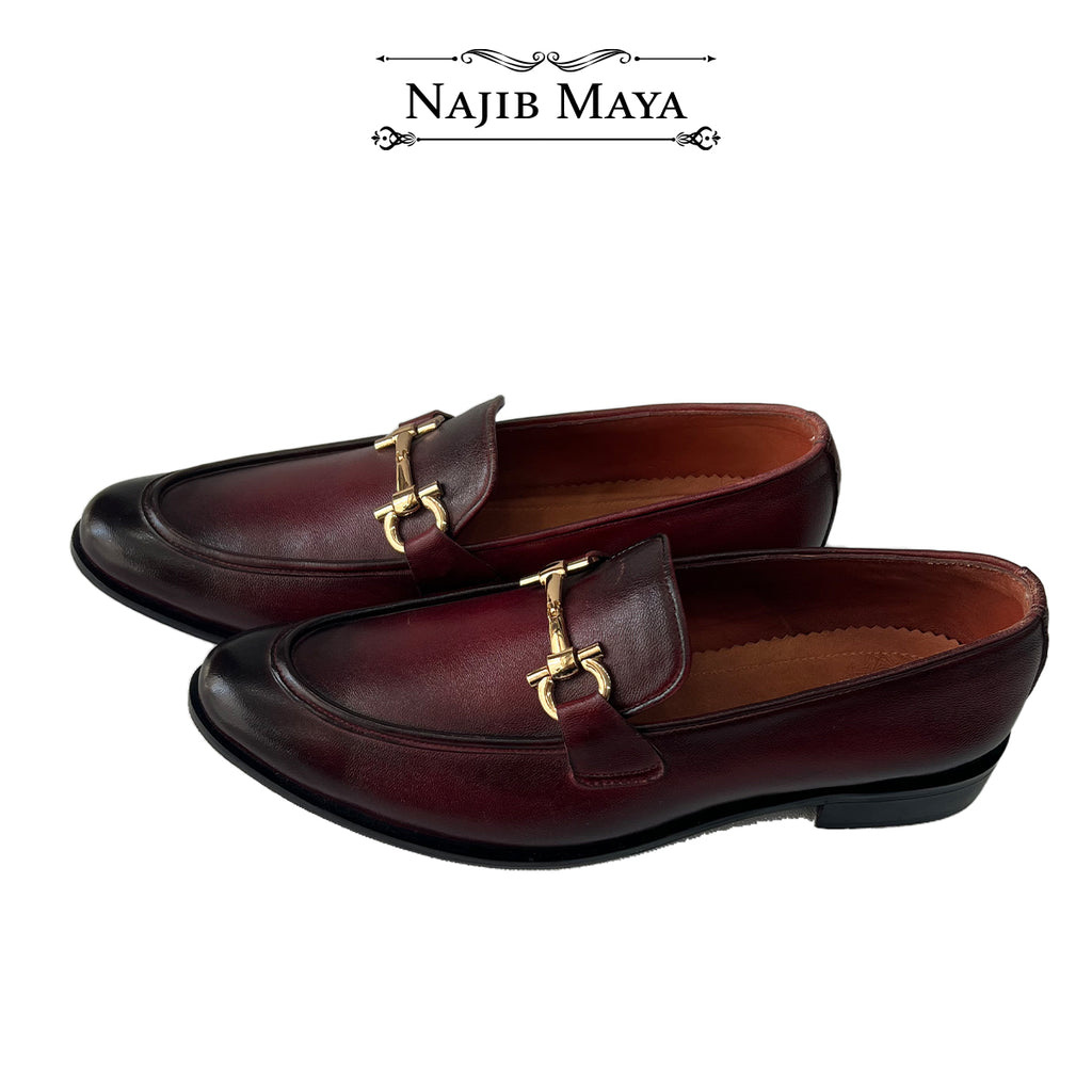 Mahroon Two Tone Shoes For Men's