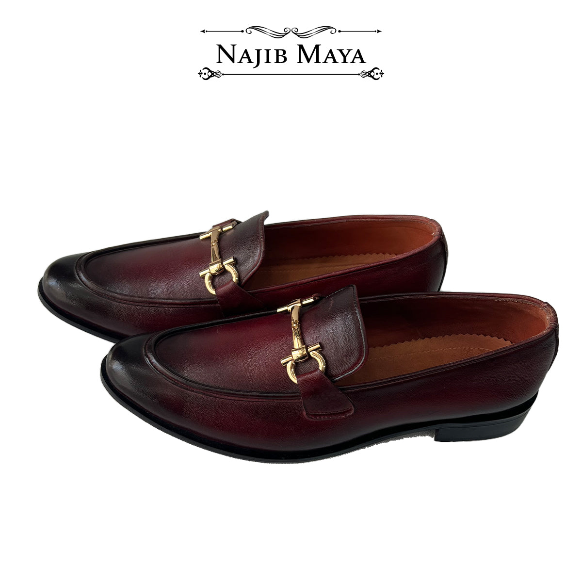 Mahroon Two Tone Shoes For Men's
