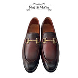 Mahroon Two Tone Shoes For Men's