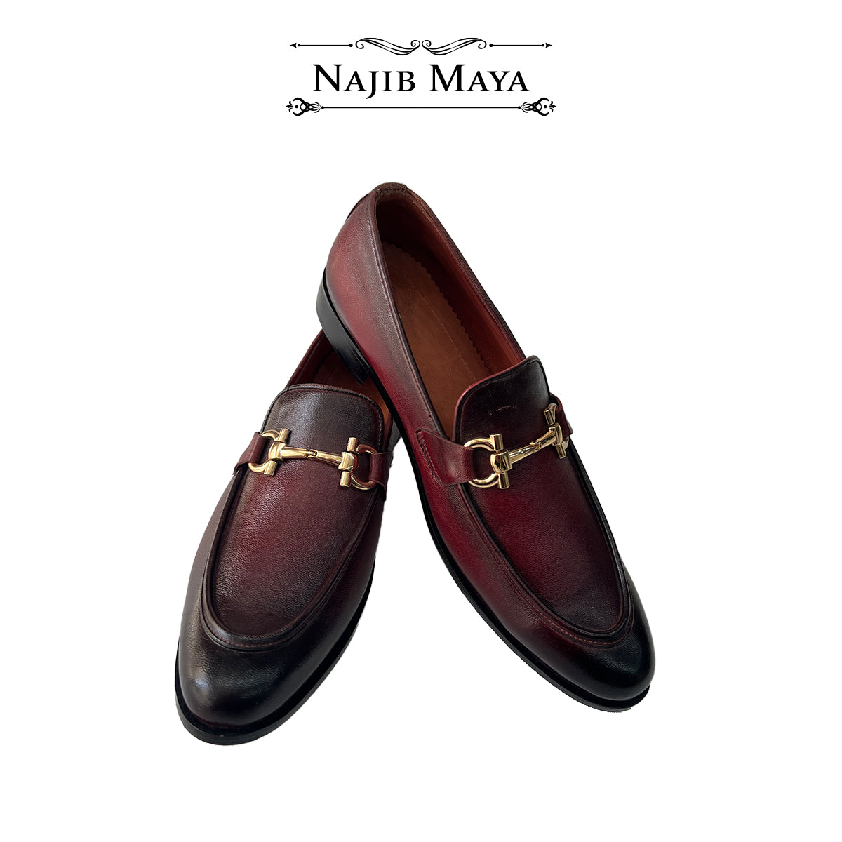 Mahroon Two Tone Shoes For Men's