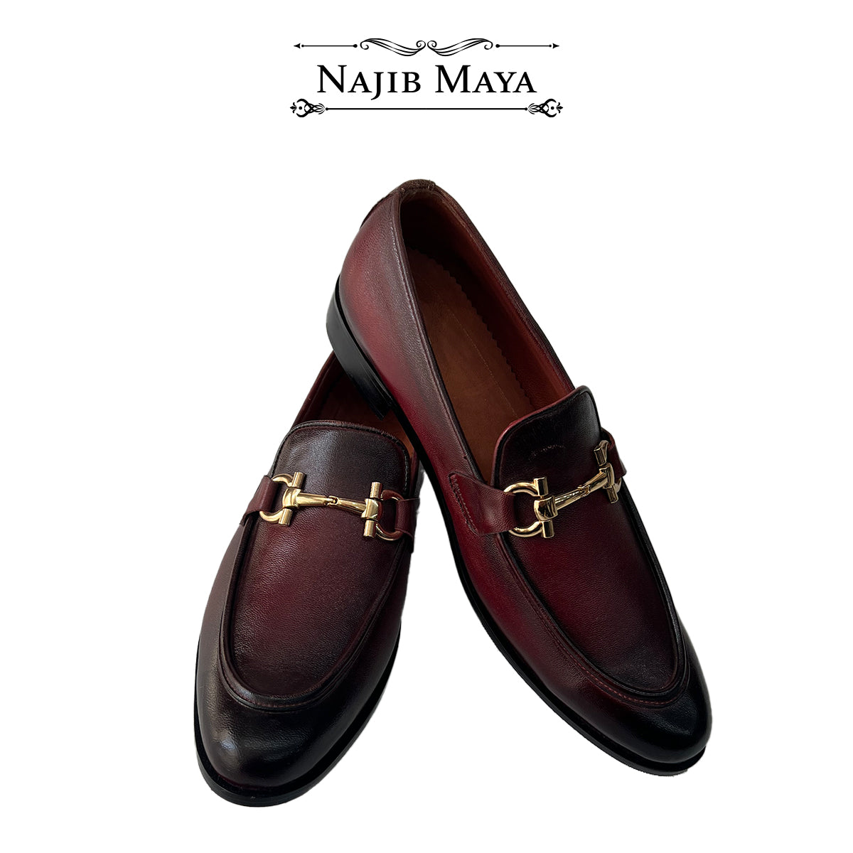 Mahroon Two Tone Shoes For Men's