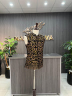 Black Golden Waistcoat For Men's