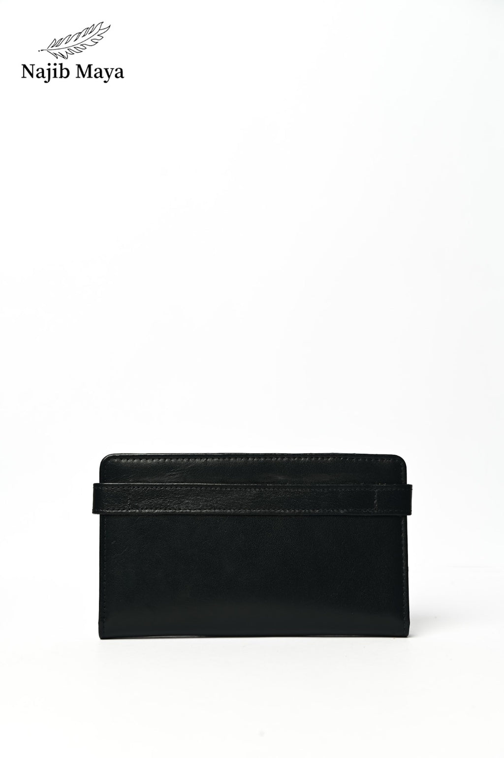 Black Button Wallet For Men's