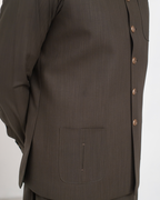 Green Kurta Bell Bottom Pajama + Waist Coat For Men's