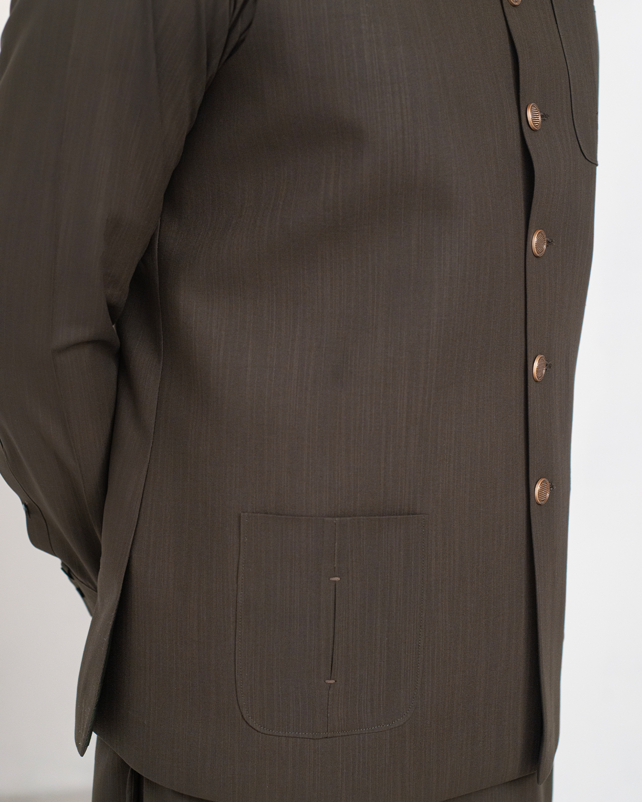 Green Kurta Bell Bottom Pajama + Waist Coat For Men's