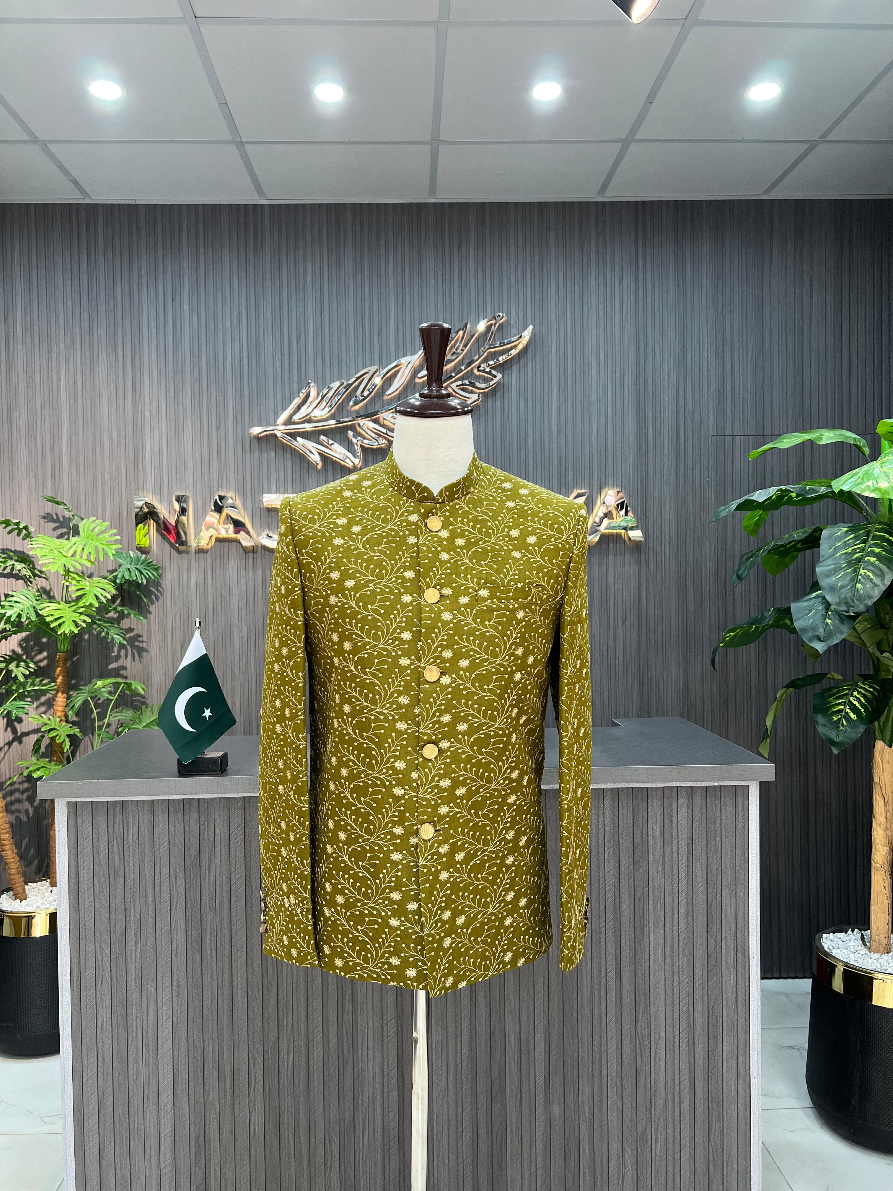 Dhaani Embroidery Prince Coat For Men's Secondary image