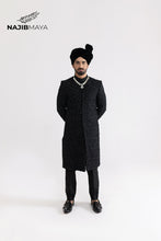 Load image into Gallery viewer, Black Full Hand Work Sherwani For Men&#39;s