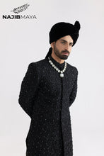 Load image into Gallery viewer, Black Full Hand Work Sherwani For Men&#39;s