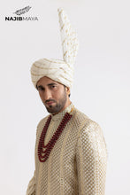 Load image into Gallery viewer, Cream Gold Sherwani For Men&#39;s