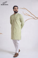 Load image into Gallery viewer, Powder Green Stylish Embroidered Kurta Pajama For Men&#39;s