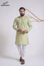 Powder Green Stylish Embroidered Kurta Pajama For Men's