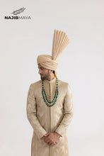 Load image into Gallery viewer, Mate Gold Front Open Sherwani For Men&#39;s