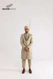 Mate Gold Front Open Sherwani For Men's