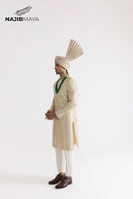 Load image into Gallery viewer, Cream Golden Sherwani For Men&#39;s