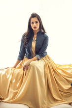 Load image into Gallery viewer, Golden Silk Frock For Women&#39;s