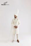 Cream Elegant Sherwani For Men's