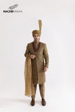 Copper Gold Hand Work Sherwani For Men's