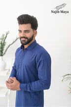 Blue Shalwar Kameez For Men's