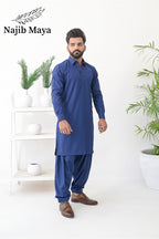 Blue Shalwar Kameez For Men's