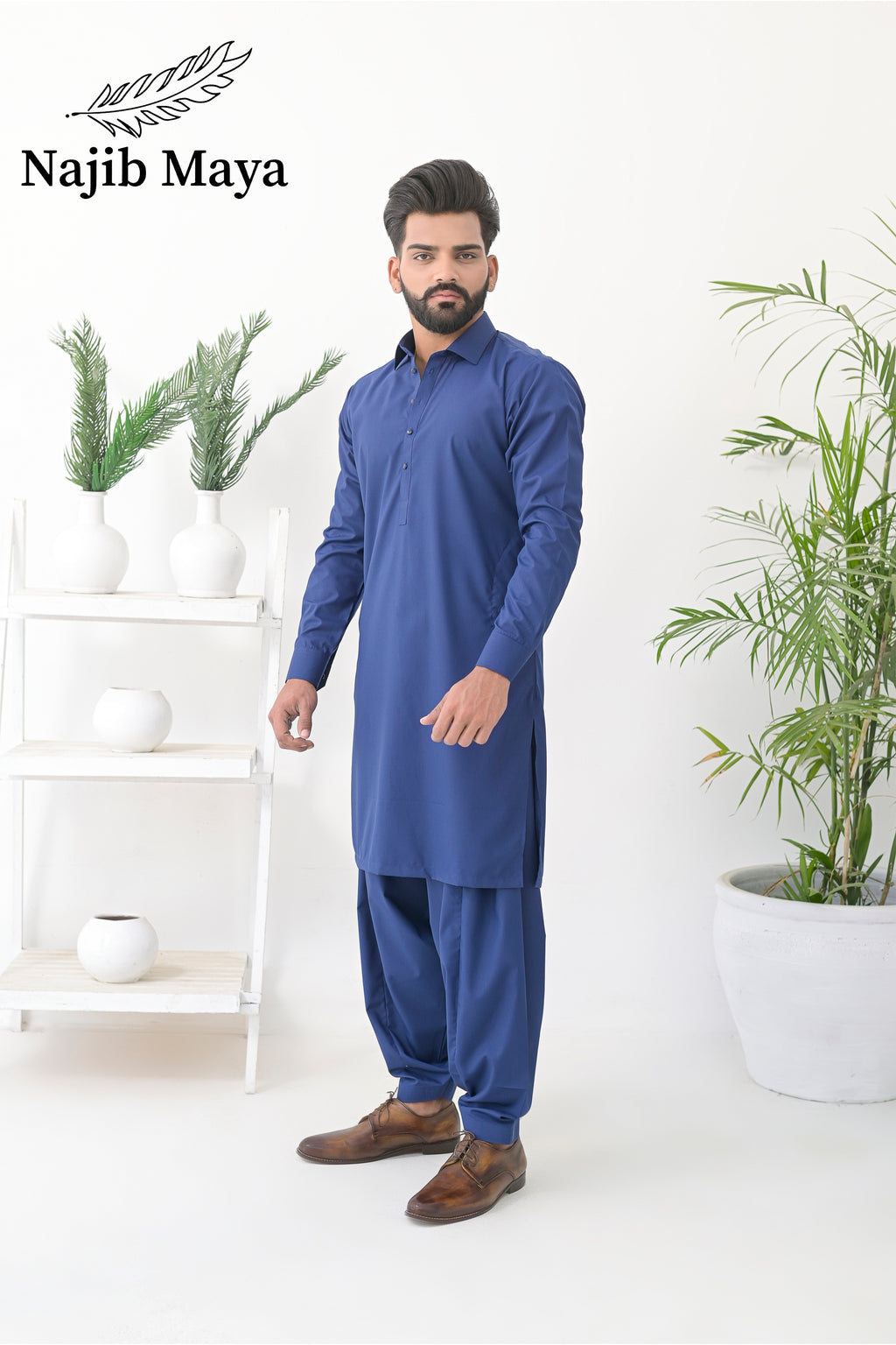 Blue Shalwar Kameez For Men's