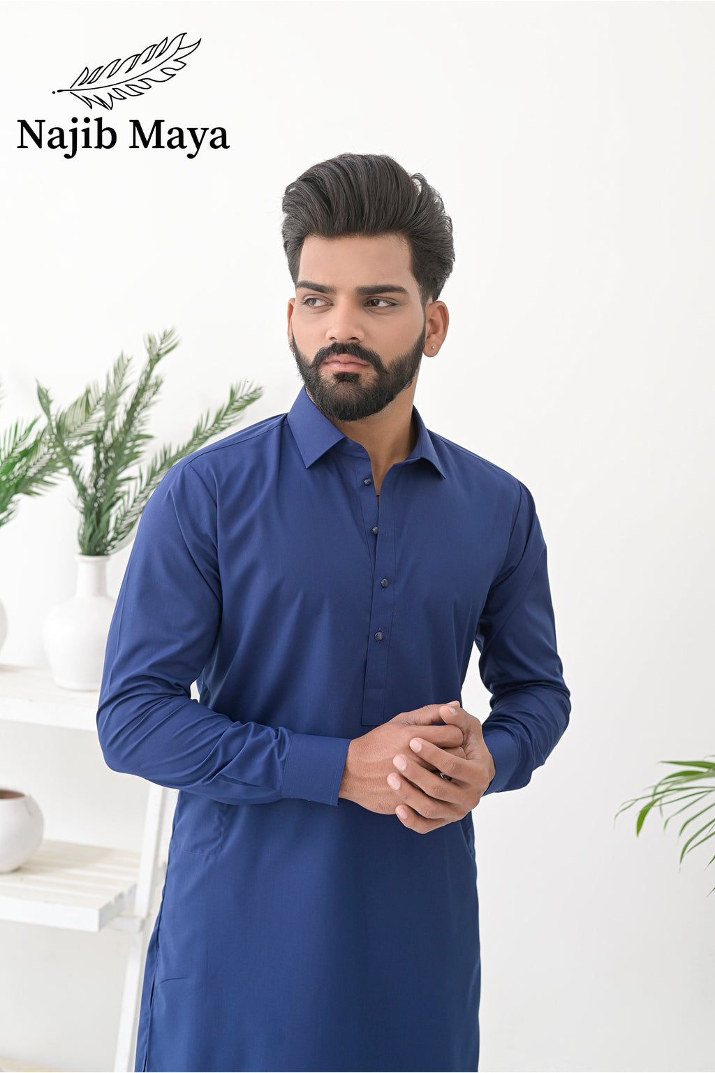 Blue Shalwar Kameez For Men's