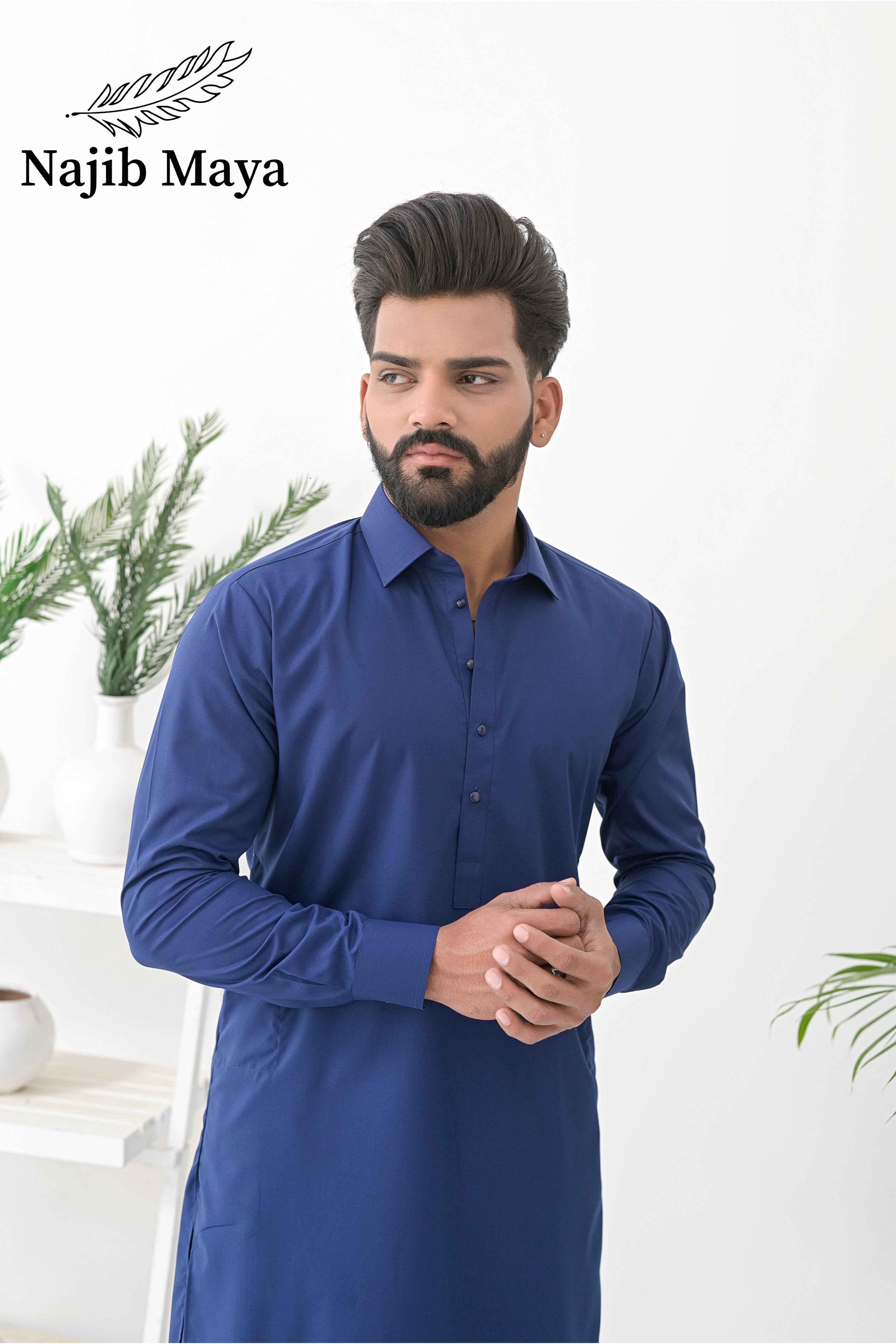 Blue Shalwar Kameez For Men's