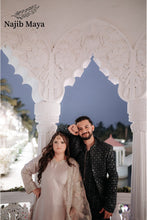 Load image into Gallery viewer, Gray Prince Coat + Embroidery Shirt Front Open+ Pent For Men&#39;s