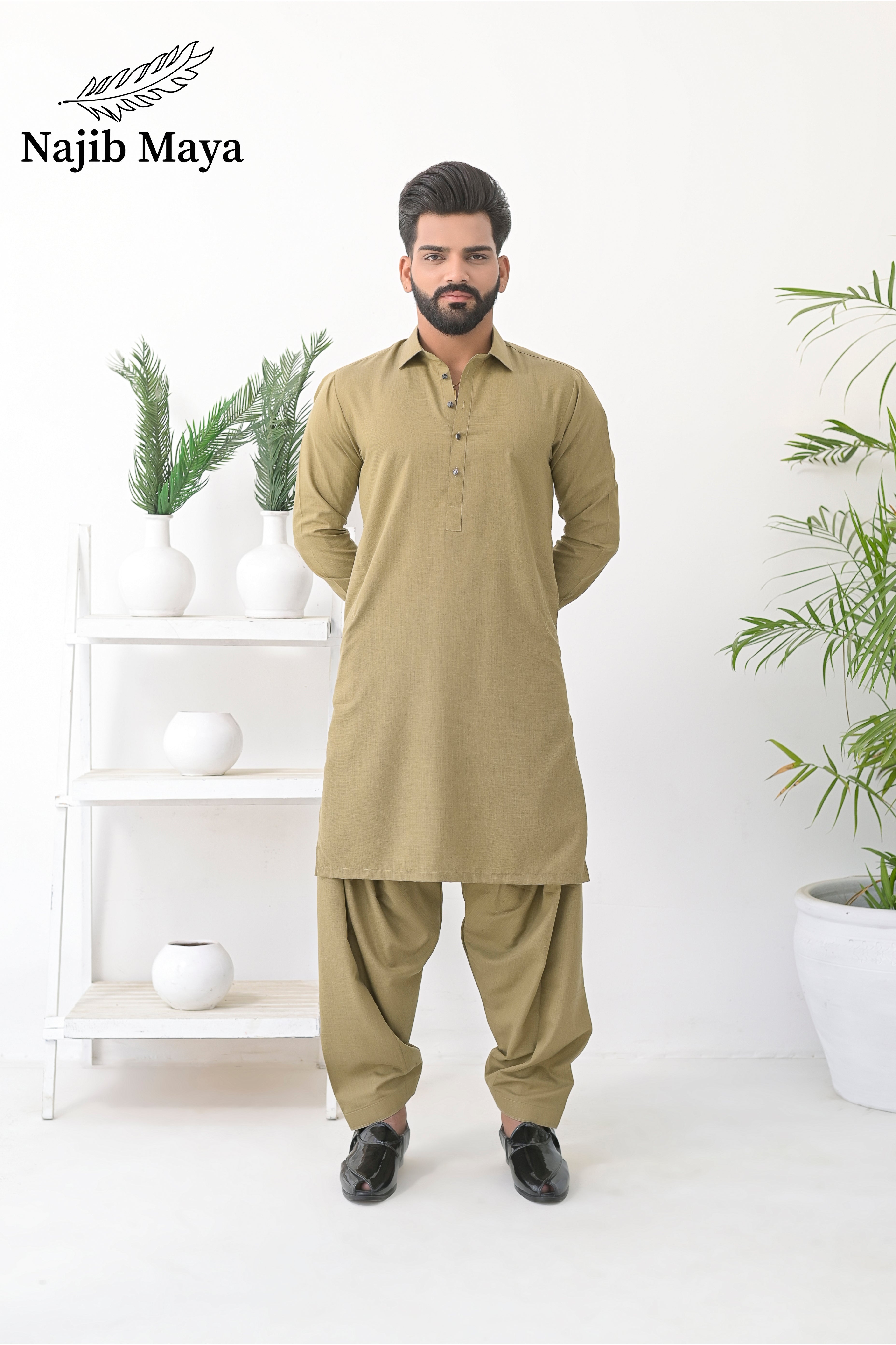 Light Green Shalwar Kameez For Men's Main image