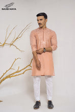 Load image into Gallery viewer, Powder Ovaltine Stylish Embroidered Kurta Pajama For Men&#39;s