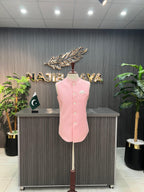 Pink Plain Waist Coat For Men's