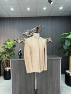 Pink & Golden Embroidery Prince Coat For Men's