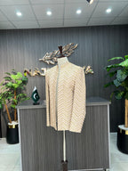 Pink & Golden Embroidery Prince Coat For Men's