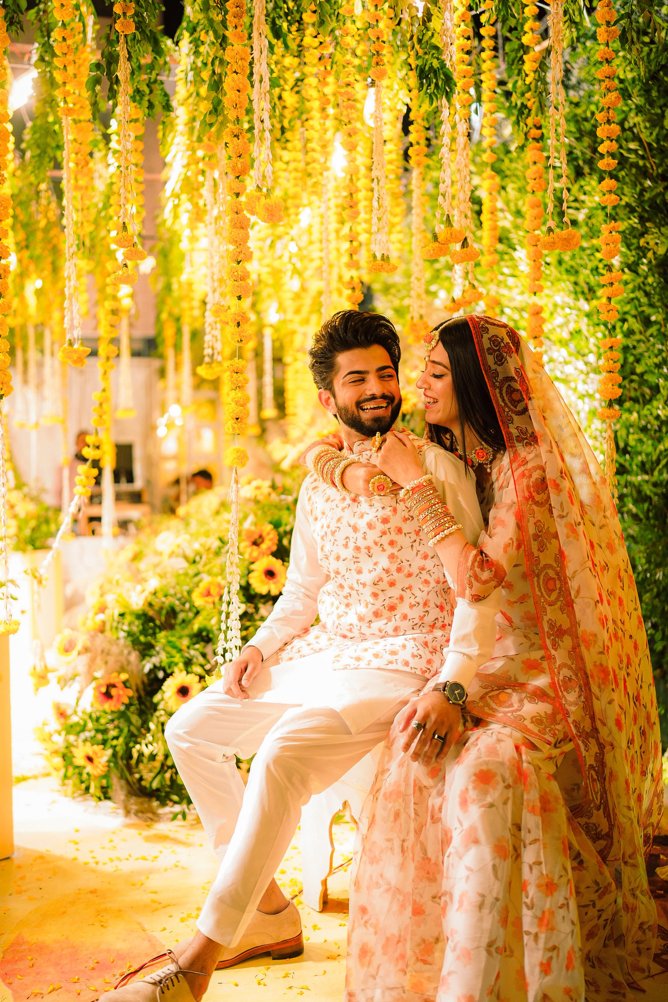 White With Orange Printed Waist Coat & White Kurta Pajama For Men's Main image