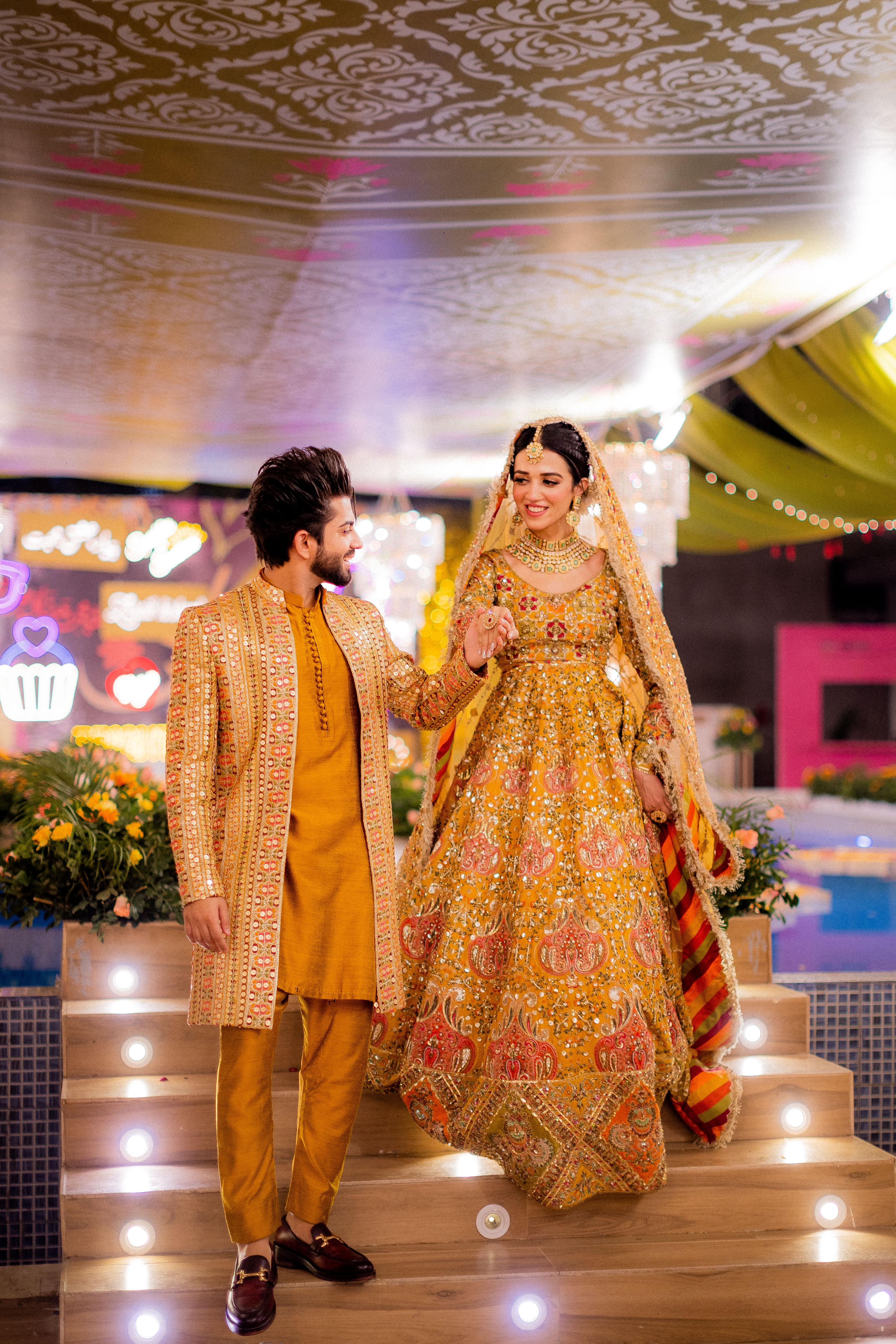 Mustard Multi Long Coat With Kurta Pajama For Men's