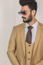 Stylish Khaki Coat Pent For Men's